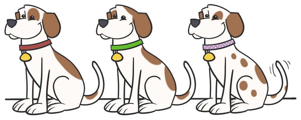 Multiple dogs, representing multiple objects of the same class.